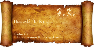 Huszák Kitti névjegykártya